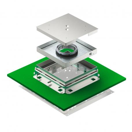 Conjunto de tapa y marco con altura regulable para tubo, RKFNUZD3, acero inoxidable 136 |  | 25 | 81 | Tubo | 9