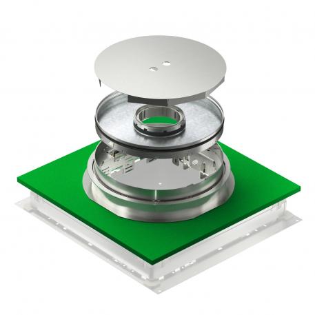 Conjunto de tapa y marco con altura regulable para tubo, RKFNUZD3, acero inoxidable 140 | 25 |  | R9