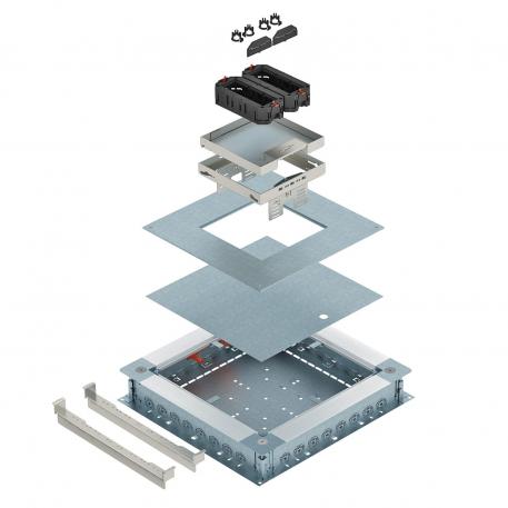 Kit de conjuntos portamecanismos para pavimentos