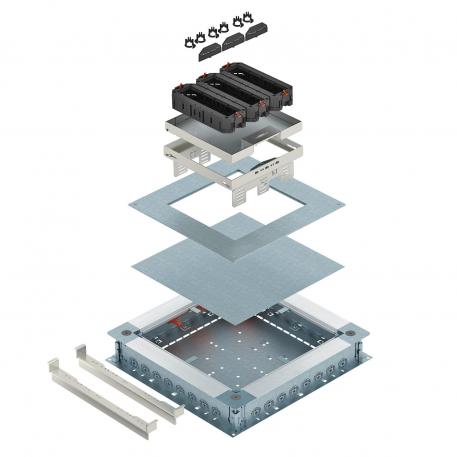 Kit de conjuntos portamecanismos para pavimentos