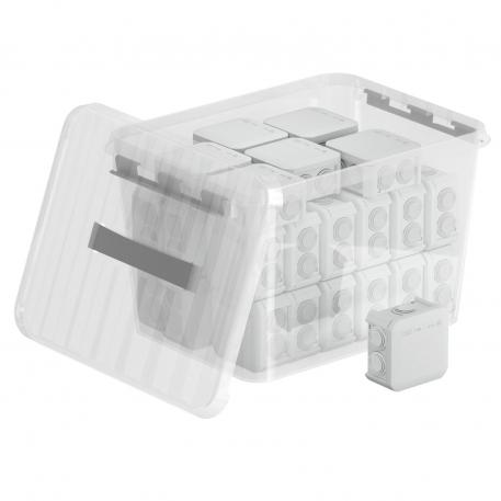 Junction box, T series, with Promo Box plug-in seals  |  | IP66 | Transparent