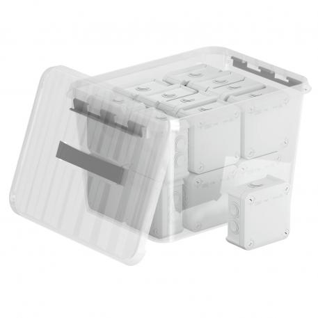 Junction box, T series, with Promo Box plug-in seals  |  | IP66 | Transparent