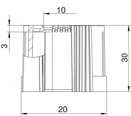OBO-BETTERMANN 6193331 Tappa Finale Per Canaline, In PVC, Altezza 170 Mm, Larghezza 60 Mm, Versatile Destra/Sinistra - 3