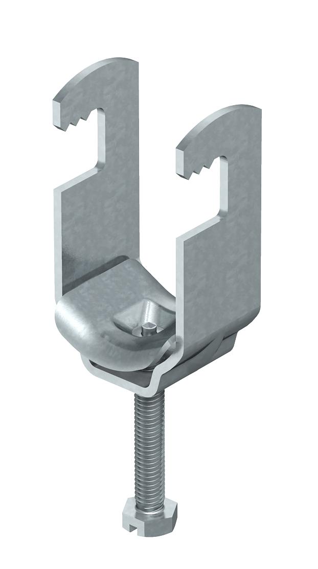 Clamp clip, single, FT metal pressure trough