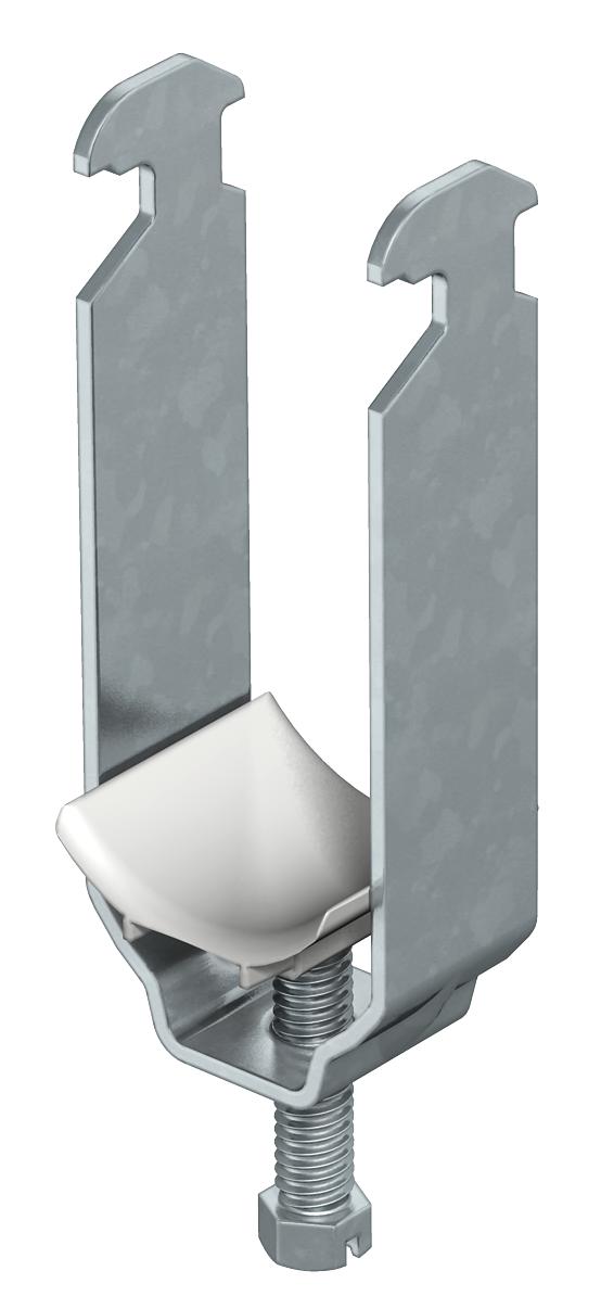 Clamp clip, double, FT plastic pressure trough OBO