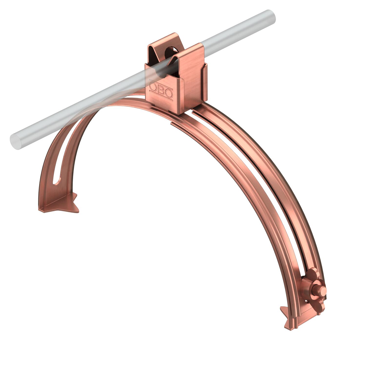 Roof conductor holder for ridge tiles, 185−260 mm, Rd 8 CU OBO